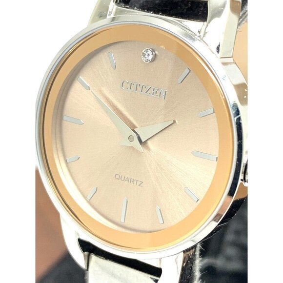 Citizen Women's Watch EZ6370-56X Quartz Pink Dial 26mm Silver Bangle Ste… - Picture 1 of 12